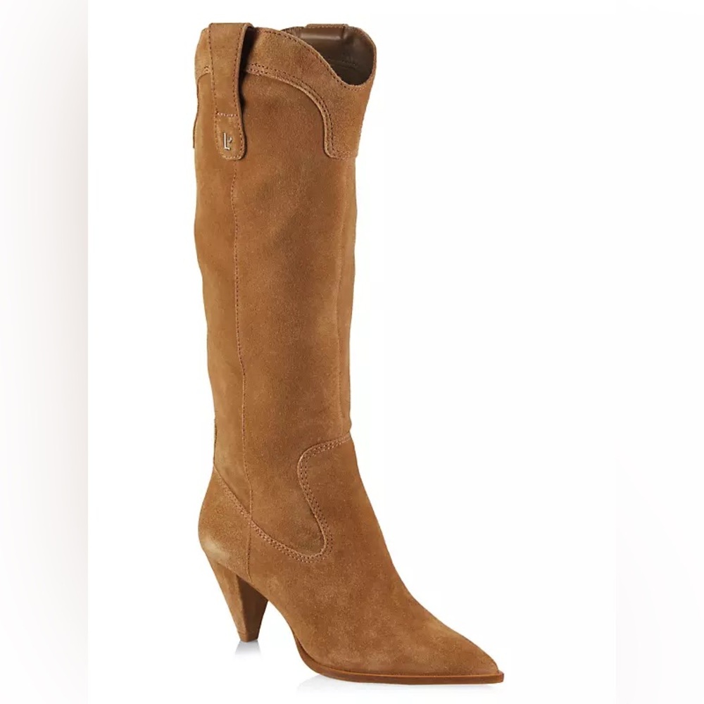 Larroude Louise Suede Tan Boots Western Size 9